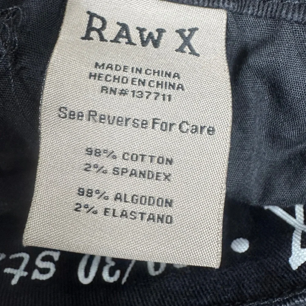 Raw X Moto Pants Mens 30/30 Black Buckle Zipper Streetwear Punk Goth Denim